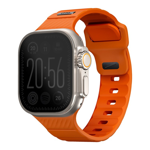 Ремешок Uniq для Apple Watch 49-46-45-44 mm STRIDE FKM Rubber Volt Orange
