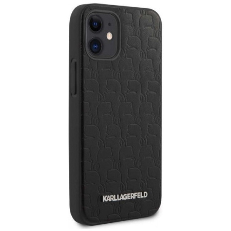Чехол CG Mobile Karl Lagerfeld PU Kameo embossed Metal logo Hard для iPhone 12 mini, цвет Черный (KLHCP12SPUKBK)