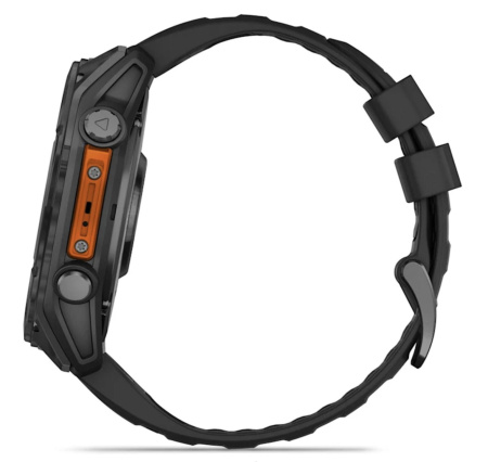 Смарт часы Garmin Fenix 8, 51 мм, AMOLED, Slate Gray with black silicone band