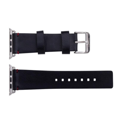 Ремешок кожаный The Core Apple Watch Band 42/44/45mm, черный