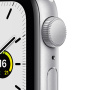 Apple Watch SE (2021), 40 mm, Корпус из алюминия серебристого цвета, спортивный ремешок белого цвета