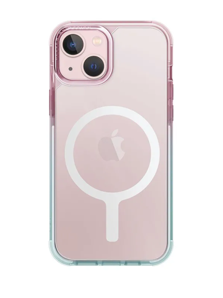 Чехол Uniq для iPhone 15 Combat DUO Blue/Pink (MagSafe) (IP6.1(2023)-CDSBLPPK)