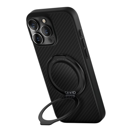 Чехол Uniq KEVA AIR Kevlar + GripFit Premium Mount Black (MagSafe) для iPhone 16 Pro Max