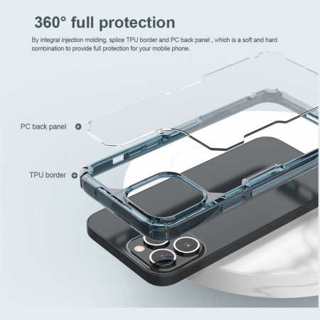 Чехол Nillkin Nature TPU Pro case для iPhone 14 Pro, цвет Синий (6902048248526)