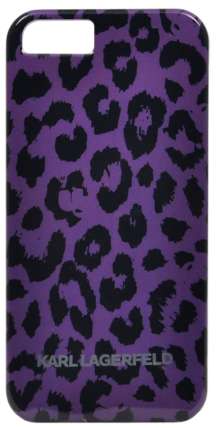 Чехол Karl Lagerfeld Camouflage Hard для iPhone 5/5s/SE Leopard Pur, цвет Фиолетовый (KLHCP5CAPU)