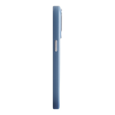 Чехол Uniq для iPhone 15 Pro Max чехол COEHL MUSE Leatherette with Strap Sapphire Blue (MagSafe), синий