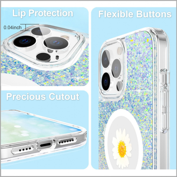 Чехол Flower series для iPhone 13 Pro, цвет Белый (6959003503053)