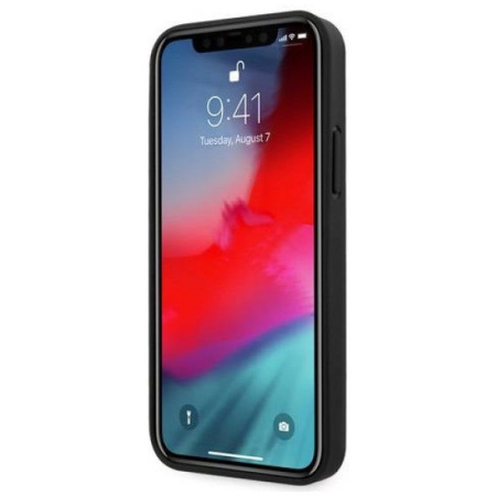 Чехол CG Mobile Guess 4G PU Stripe Metal logo Hard для iPhone 12 Pro Max, цвет Серый (GUHCP12LG4GLGR)
