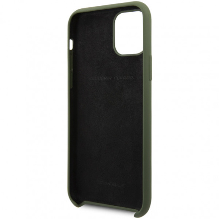 Чехол CG Mobile Ferrari On-Track Silicone case Hard для iPhone 11, цвет "Полночный зеленый" (FESSIHCN61MG)