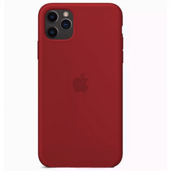 Чехол Silicone Case iPhone 11 Pro Max, цвет Темно-бордовый