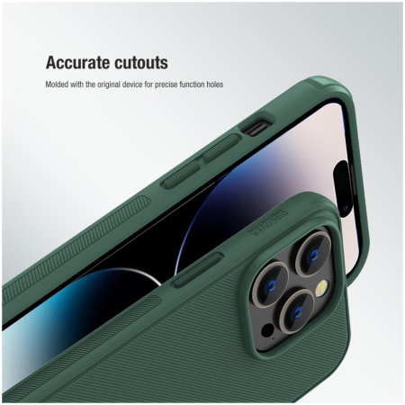 Чехол Nillkin Super Frosted Shield Pro case для iPhone 14 Pro, цвет Темно-зеленый