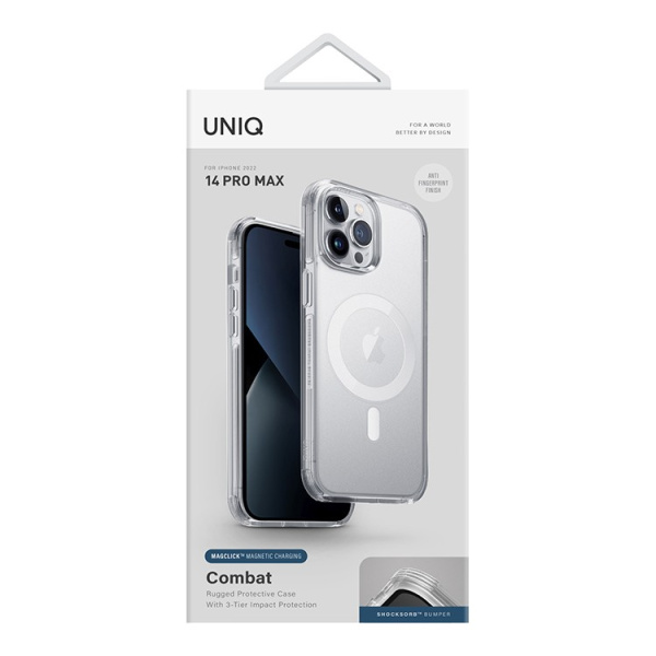 Чехол Uniq Combat MagClick Charging для iPhone 14 Pro Max, Satin Clear