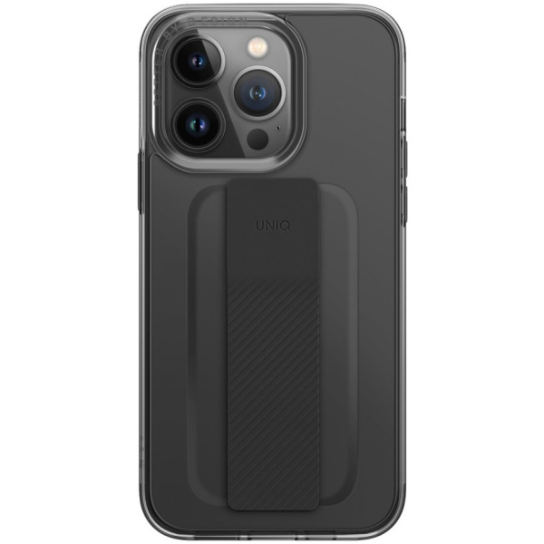 Чехол Uniq Heldro Mount + Band для iPhone 14 Pro, цвет Черный (Smoke)