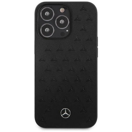 Чехол CG Mobile Mercedes Genuine leather Stars Hard для iPhone 13 Pro Max, цвет Черный (MEHCP13XPSQBK)