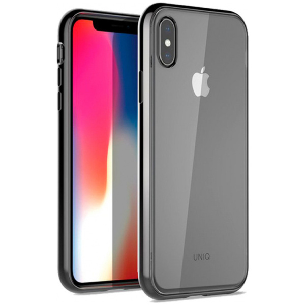 Чехол Uniq Glacier Xtreme для iPhone XS Max, цвет Прозрачный черный (IP6.5HYB-GLCXBLK)