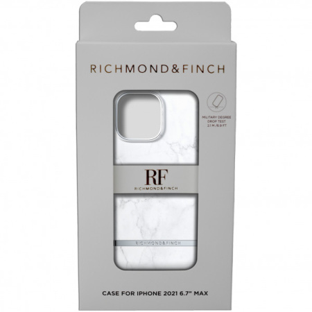 Чехол Richmond & Finch для iPhone 13 Pro Max, цвет "Белый мрамор" (White Marble) (R47038)