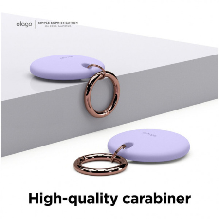 Чехол с карабином Elago AirTag Basic Case для AirTag, цвет Лавандовый (EATSC-BA-LV)