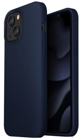 Чехол Uniq LINO для iPhone 13, цвет Синий (IP6.1HYB(2021)-LINOBLU)