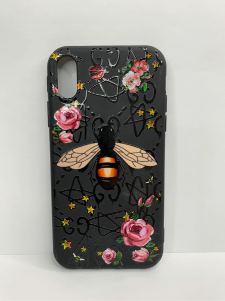 Чехол силиконовый для iPhone XR supreme Bee, цвет Черный