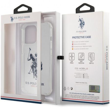 Чехол CG Mobile U.S. Polo Assn. PC/TPU Shockproof Horse Hard для iPhone 13 Pro, цвет Прозрачный (USHCP13LKHRTR)