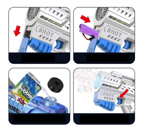 Генератор мыльных пузырей Space Bubble Gun, Зелёный