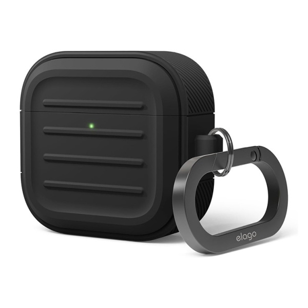 Чехол Elago Armor Silicone Hang case Black для AirPods 4/5