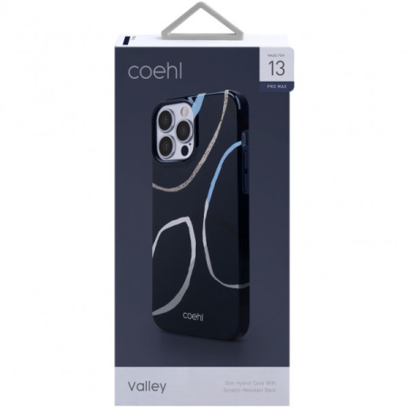 Чехол Uniq COEHL Valley для iPhone 13 Pro Max, цвет Темно-синий (IP6.7HYB(2021)-VLYDNVY)