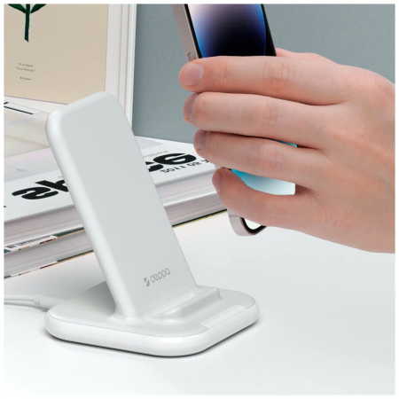 Беспроводное зарядное устройство Deppa QI Fast Charge 15W, белый (24020)