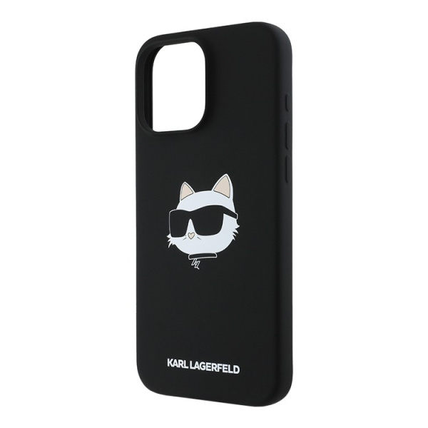 Чехол Karl Lagerfeld Liquid Silicone NFT Choupette Black (MagSafe) для iPhone 16 Pro Max, черный