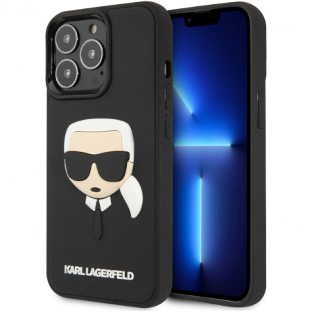 Чехол CG Mobile Karl Lagerfeld 3D Rubber Karl's head Hard для iPhone 14 Pro Max, цвет Черный (KLHCP14XKH3DBK)