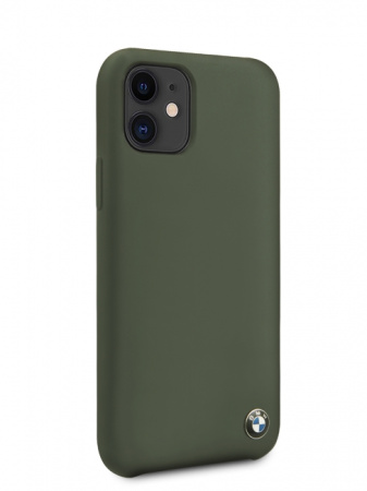 Чехол CG Mobile BMW Signature Liquid silicone Hard TPU для iPhone 11, цвет "Полночный зеленый" (BMHCN61SILMG)