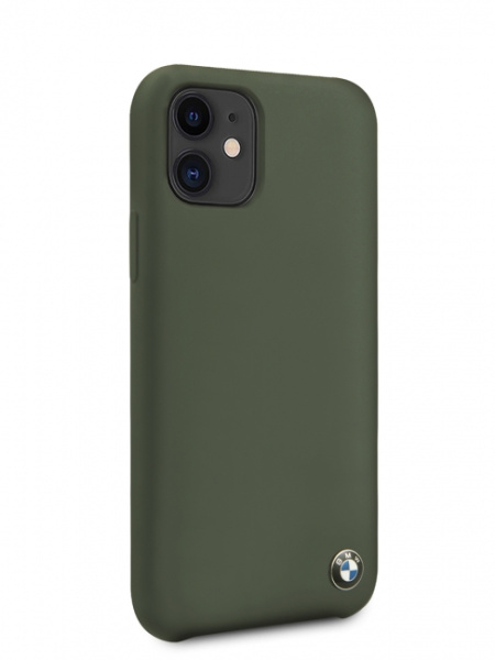 Чехол CG Mobile BMW Signature Liquid silicone Hard TPU для iPhone 11, цвет "Полночный зеленый" (BMHCN61SILMG)