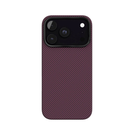 Чехол VLP Kevlar Case с MagSafe для iPhone 18 Pro, темно-вишневый