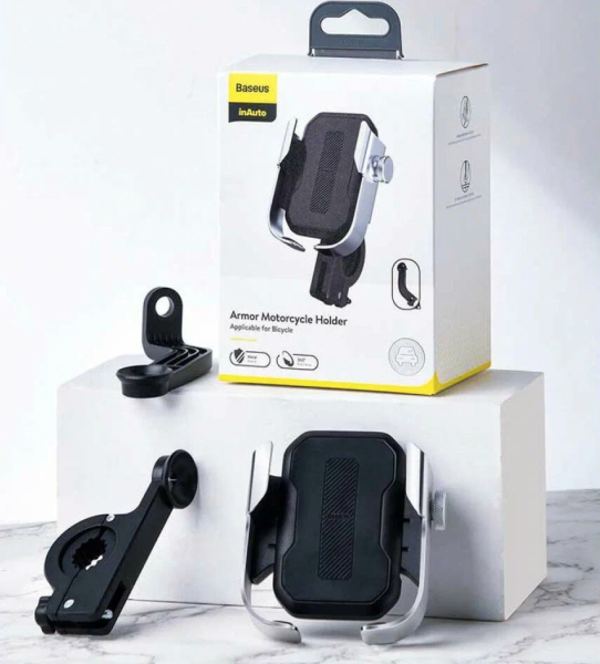 Держатель для велосипеда / мотоцикла Baseus Armor Motorcycle Holder (SUKJA-01), Black