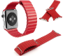 Ремешок кожаный блочный для Apple Watch 38/40/41mm, красный