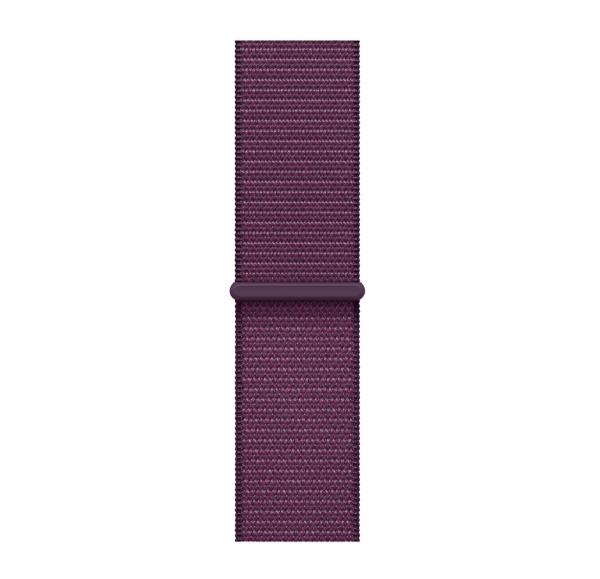 Apple Watch SE (2024), 40 мм корпус из алюминия цвета «Midnight», ремешок Sport Loop цвета «Plum»