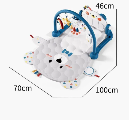 Развивающий коврик для новорожденных Hexiang Toys, Синий