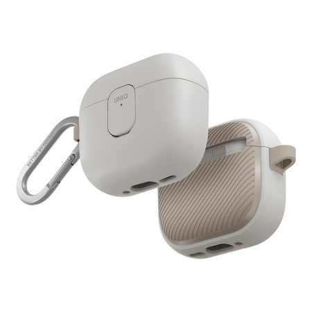Чехол Uniq CLYDE Lock case Mist Grey/Khaki для Airpods 4