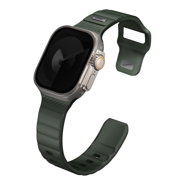 Ремешок Uniq для Apple Watch 49-46-45-44 mm STRIDE FKM Rubber Green