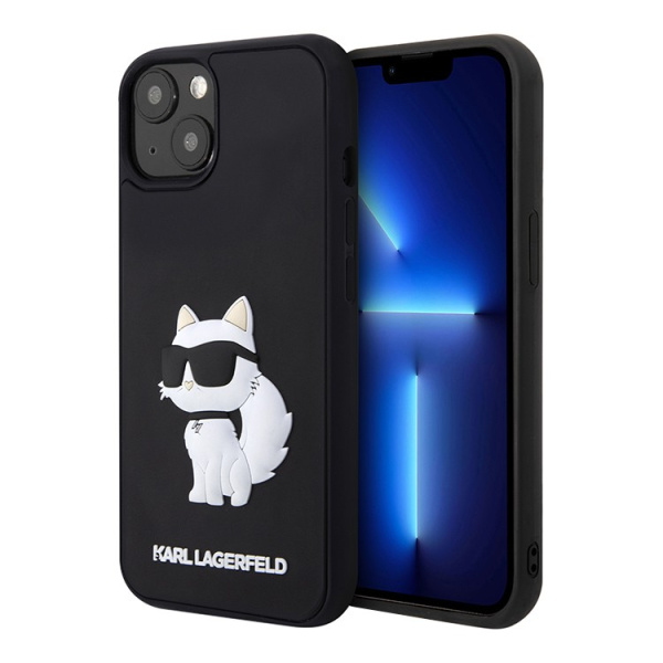 Чехол Karl Lagerfeld 3D Rubber NFT Choupette Hard для iPhone 13, Black