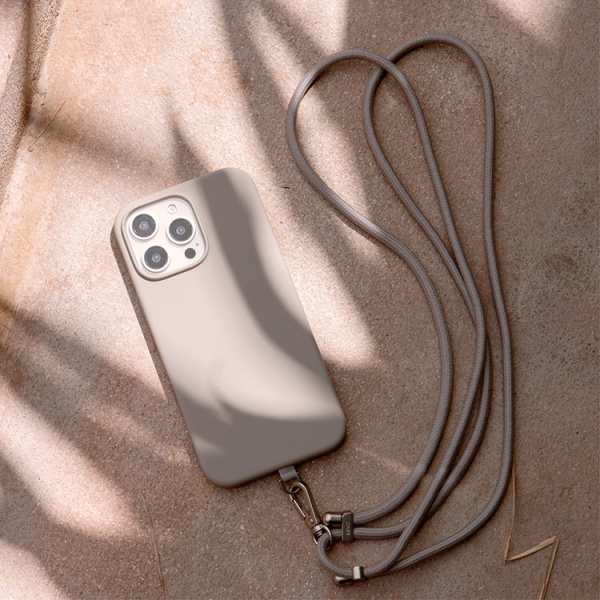 Чехол Uniq COEHL CREME Liquid silicone with Strap Taupe Grey (MagSafe) для iPhone 16 Pro Max