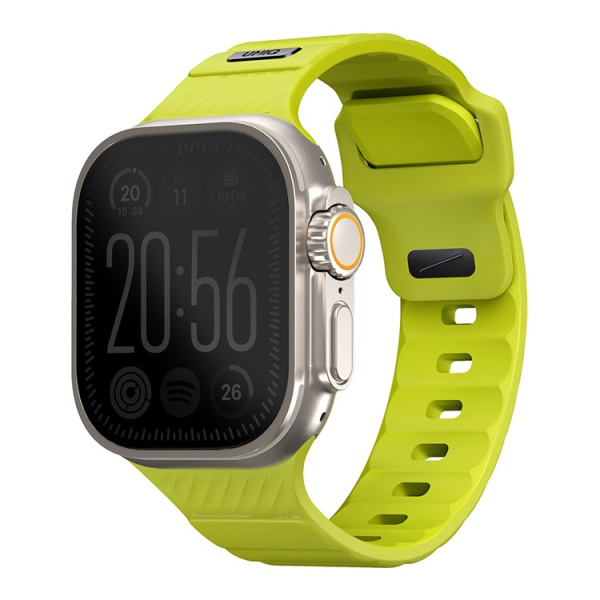 Ремешок Uniq STRIDE FKM Rubber Lime Green для Apple Watch 49/46/45/44 mm