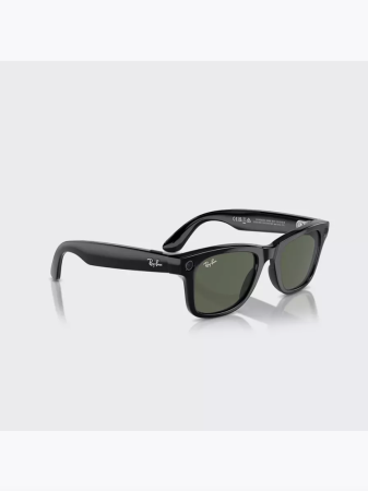 Умные очки Ray-Ban Smart Glasses Wayfarer Shiny Black/G15 Green, RW4006, Монохромные, без автозатемнения