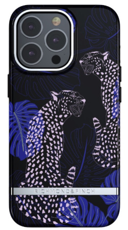 Чехол Richmond & Finch для iPhone 13 Pro Max, цвет "Синий гепард" (Blue Cheetah) (R47011)