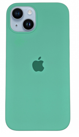 Чехол Silicone Case для iPhone 14 Mint, цвет Мятный