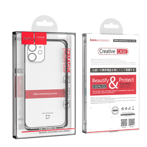 Чехол для iPhone 12 Mini HOCO Thin series TPU Case, цвет Прозрачный (0L-MG-WF145)