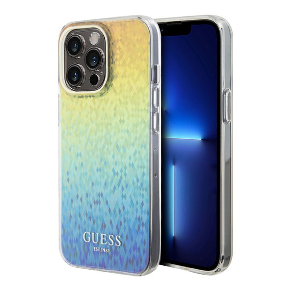 Чехол Guess PC/TPU Faceted Mirror Disco Hard Iridescent для iPhone 15 Pro