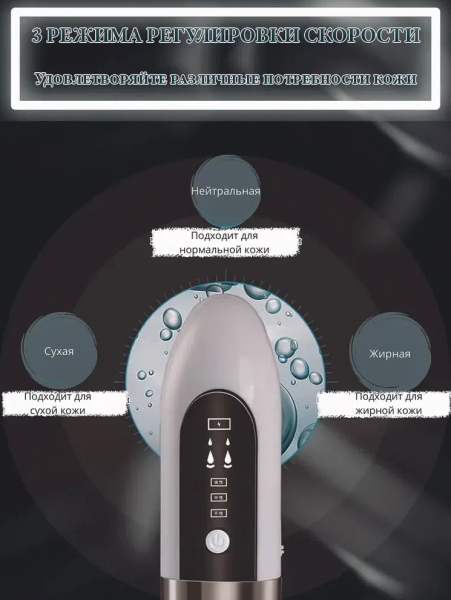 Вакуумный аппарат для чистки лица Super Micro Bubble Beauty Instrument, White