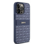 Чехол DKNY PU Repeat texture Tonal stripe Metal logo Hard Blue для iPhone 15 Pro Max, синий