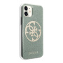 Чехол Guess для iPhone 11 Circle Logo Hard PC/TPU Glitter Green, цвет Зеленый
